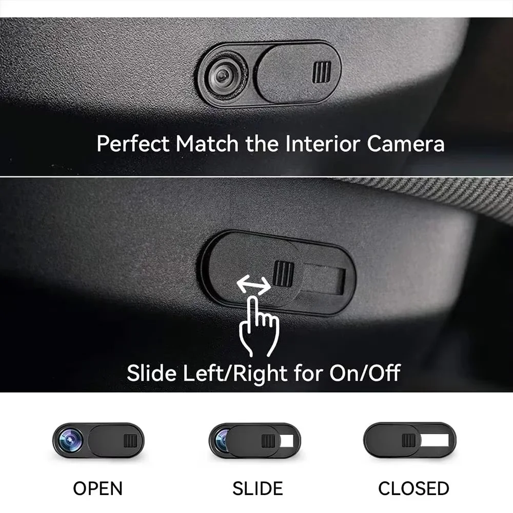 For Tesla Model Y Juniper 2025 Model 3 Car Camera Cover Webcam Slide Blocker 1/3/5 Pcs compatible with tablet PC Laptop iPad