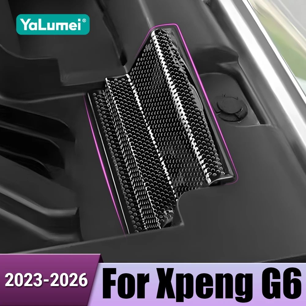 Für Xpeng G6 2023 2024 2025 2026 Auto Front-Frunk Lufteinlassgitter Abdeckung Motorhaube Seitenablaufgitter Blattschutz Anti-Block-Zubehör