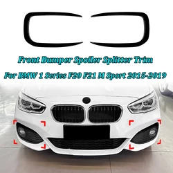 For BMW 1 Series F20 F21 M Sport 2015-2019 Car Front Bumper Lip Splitter Spoiler Canard Air Knife Decorate Cover Trim