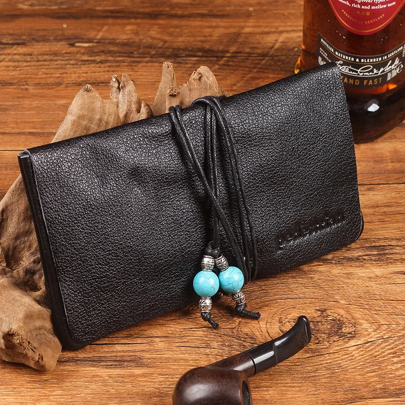 

PU Leather smoke Pipe Bag Handmade Clutch Portable Tobacco Smoking Pipe Case Pouch Smoking Tools Accessories Bag For Man