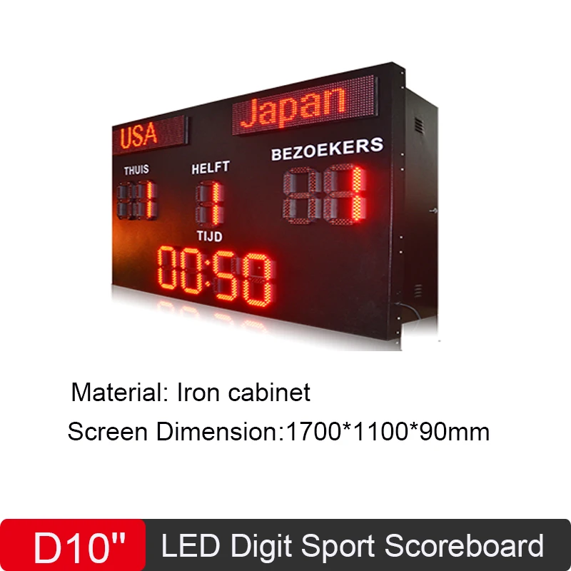 10inch Outdoor LED Soccer Scoreboard P10 Display LED Football Scoreboard Led Digit Sport Scoreboard