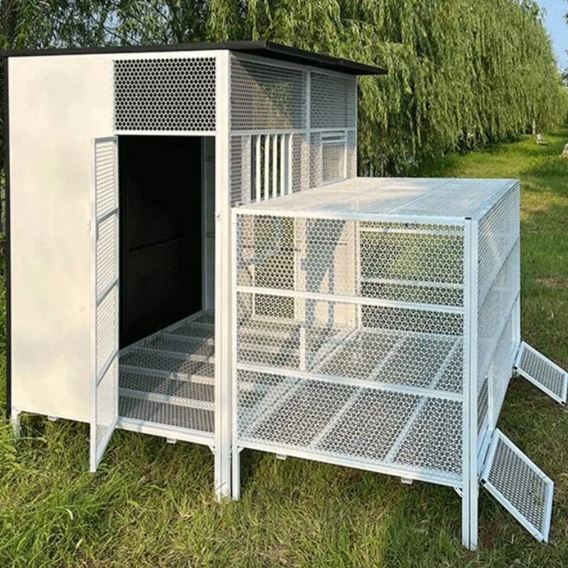 Large Outdoor Metal Pigeon Loft Breeding Pigeon Cage Racing Pigeon House with Flying Aviary