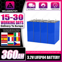 Grade A 360AH LiFePO4 Battery 3.2V 10000+ Cycles Lithium Iron Phosphate LFP Cell New DIY 12V 24V 48V For RV Forklift Solar Yacht