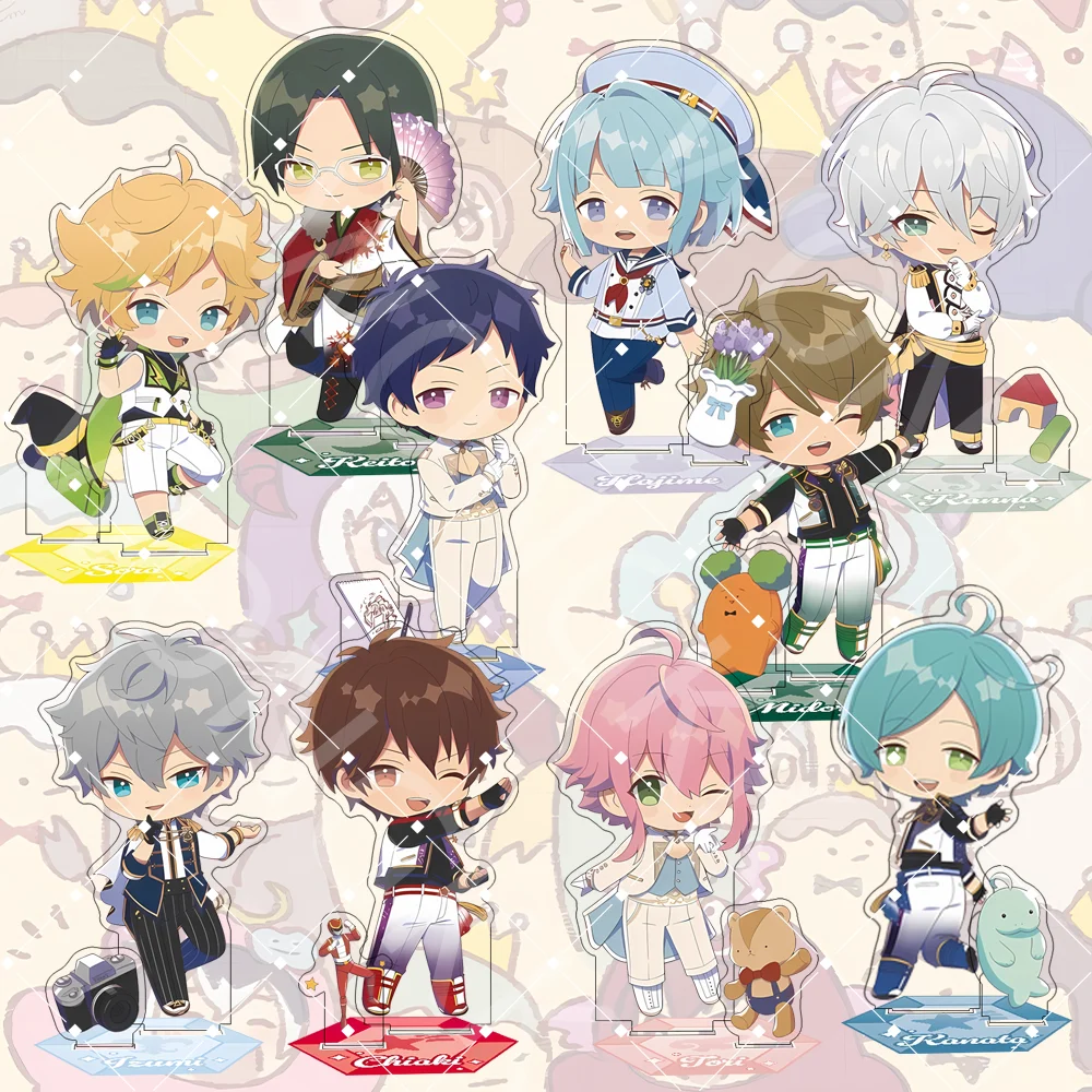 

Game Ensemble Stars 10CM Acrylic Stand keychain Anime Stand Wataru Hibiki Eichi Tenshouin Hokuto Hidaka Desk decor For Fans