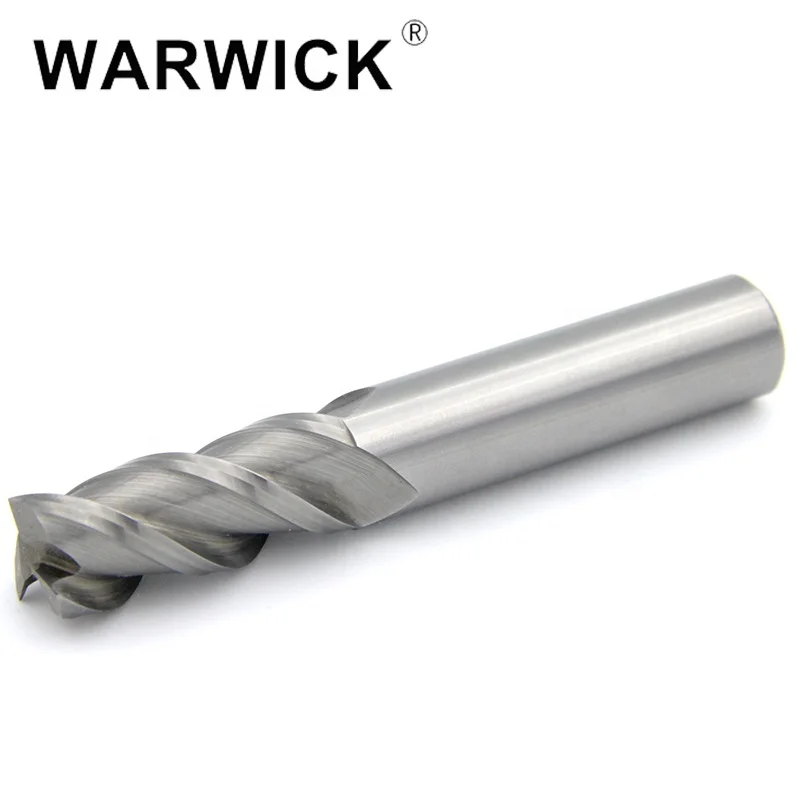 Solid Carbide Cutter Tin Coating Customizable Square Ball Nose Milling Cutters OEM Stainless Steel End Mill for Rough Milling