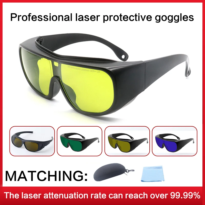 eazerboo Laser Protective Goggles 190-690nm OD5 800-1100 OD8 Laser Welding Cutting Protection Safety Goggles 1064nm Infrared
