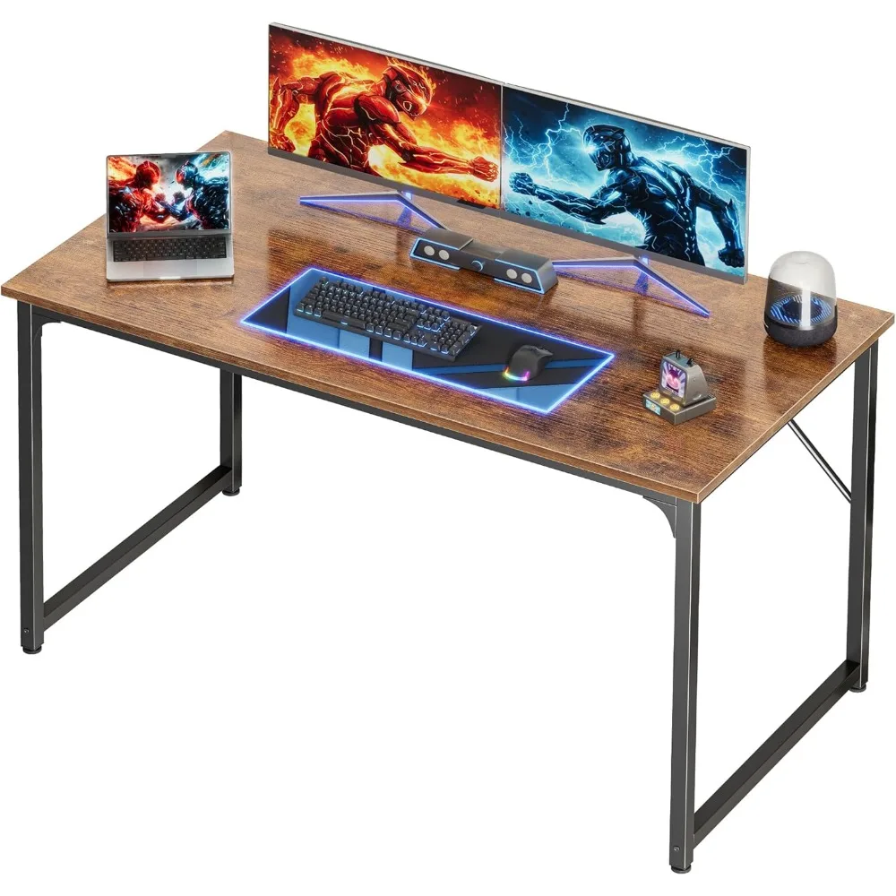 PRAISUN 47 X 24 Inch Computer Desk with Deeper Desktop, Gaming Office Writing Work Desk for Home Office, Study, Bedroom, Work fr