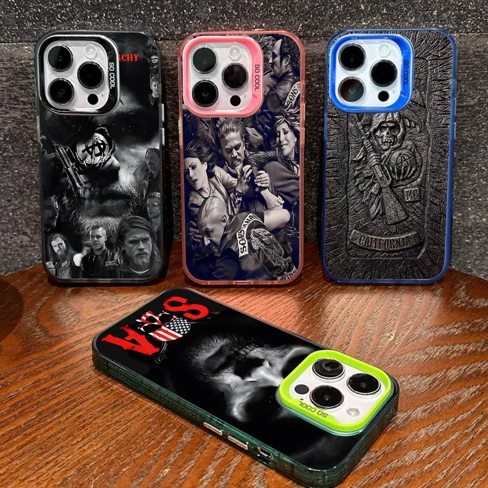 

Movie Sons Of Anarchy Phone Case For IPhone 17 16 Plus Pro Max 15 14 13 12 11 Matte Colorful Covers