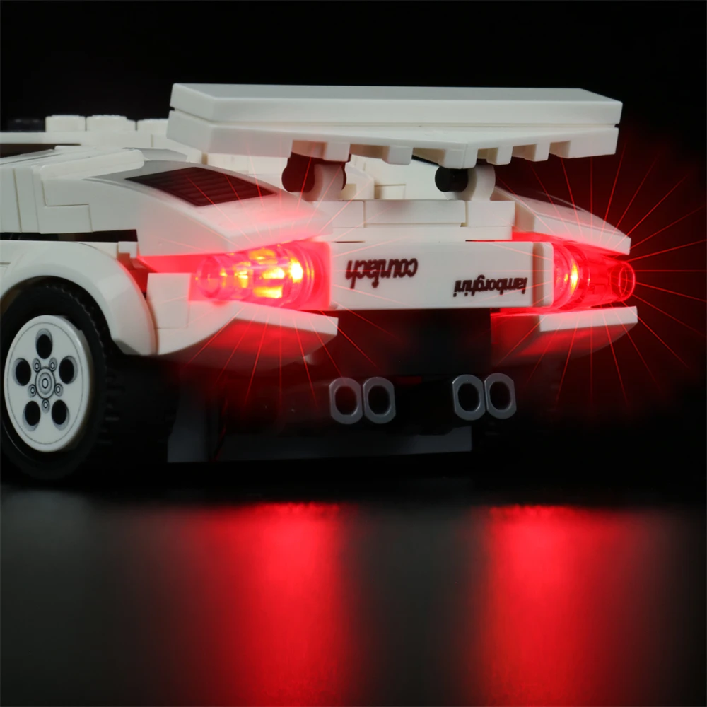 Vonado LED Lighting Set for 76908 Sports Cars Speed Racing Collectible Bricks Light Kit, Not Included Building Model