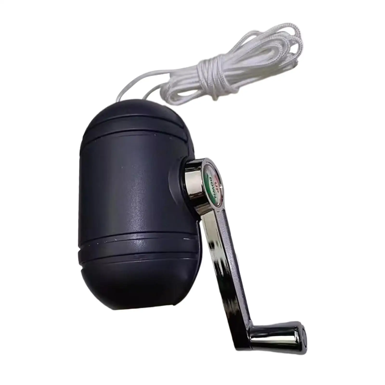 PP Plastic Patio Umbrella Parts Kit with Turning Handle Swivel Head Pulley for Outdoor Parasol Replacement Mount Clamp Beach