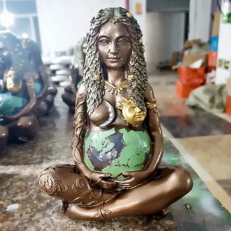 Estatua de arte de la Madre Tierra Estatua de Gaia milenaria Estatuilla mítica nemesis Estatua artística de la diosa de la Madre de la Tierra de Gaia milenaria
