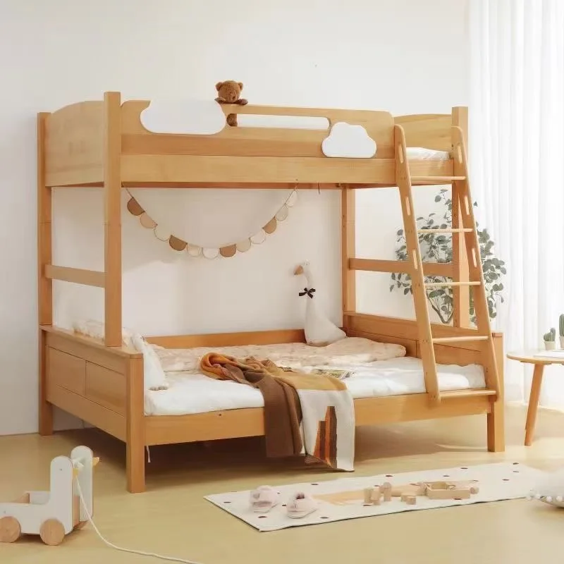 wholesale custom colors children kids wooden bunk bed with factory price