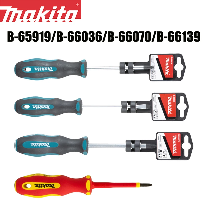 Makita Screw Driver PH2 Slotted Industrial Grade Hand Tool Series Magnetic Head Screwdriver B-66036 B-66070 B-65919 B-66139