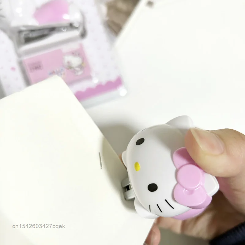 Sanurgente Hello Kitty Mini tronic Lers, rose, créatif, portable, petit classeur papier, Y2K, bureau, fournitures scolaires, Kawaii