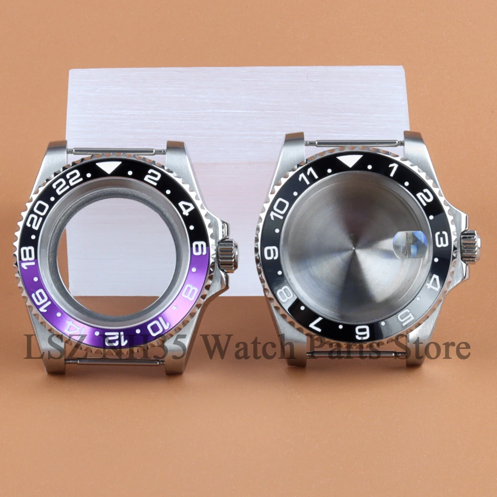 

Stainless Steel NH35 40mm Watch Case Fit GMT Seiko NH35 NH34 NH36 NH38 Movement Sapphire Glass Submariner YACHT-MASTER Case