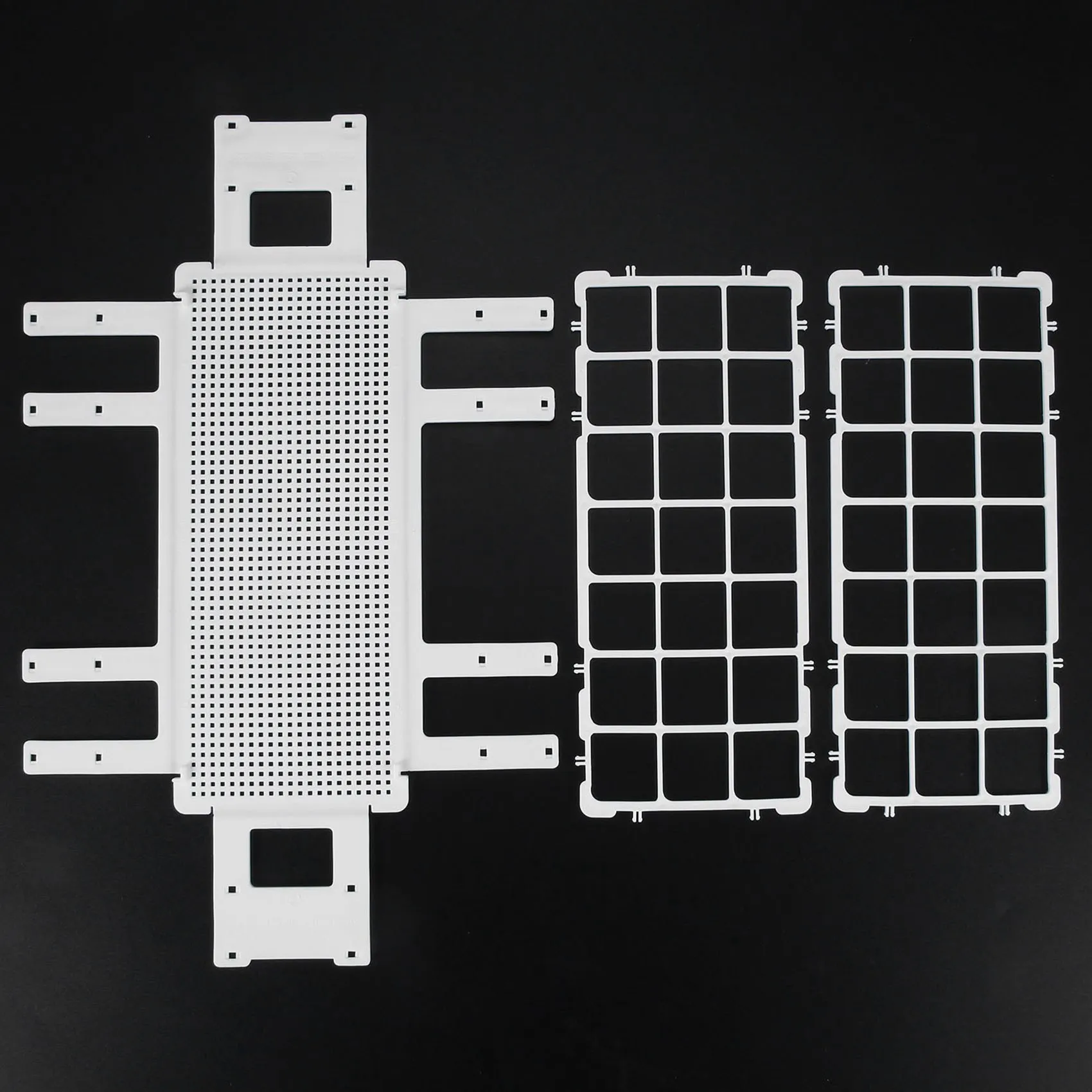 A23F-3 Packs Plastic Test Tube Rack, 21 Holes Lab Test Tube Rack Holder For 30Mm Test Tubes, White, Detachable (21 Holes)