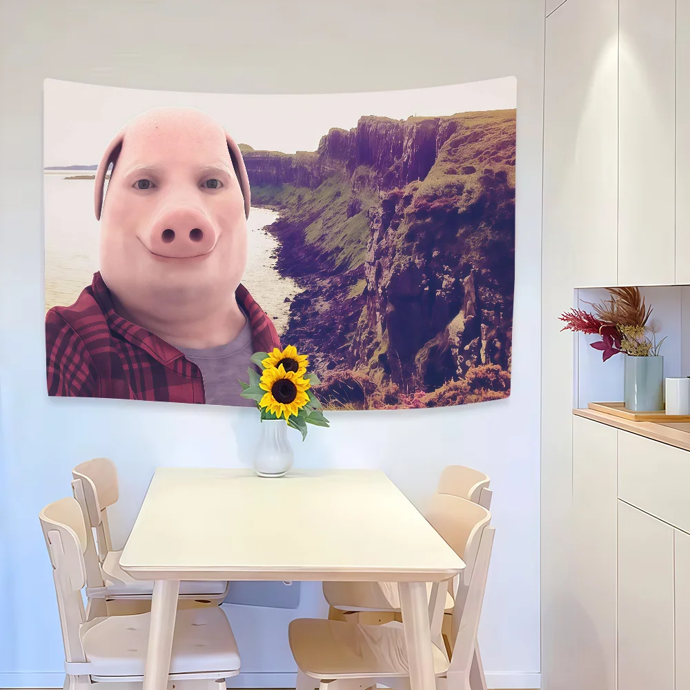 جون بورك يبتسم رمي العلم الديكور الفن نزهة حفلة المنزل معلقة التخييم في الهواء الطلق راية الحفلات #3