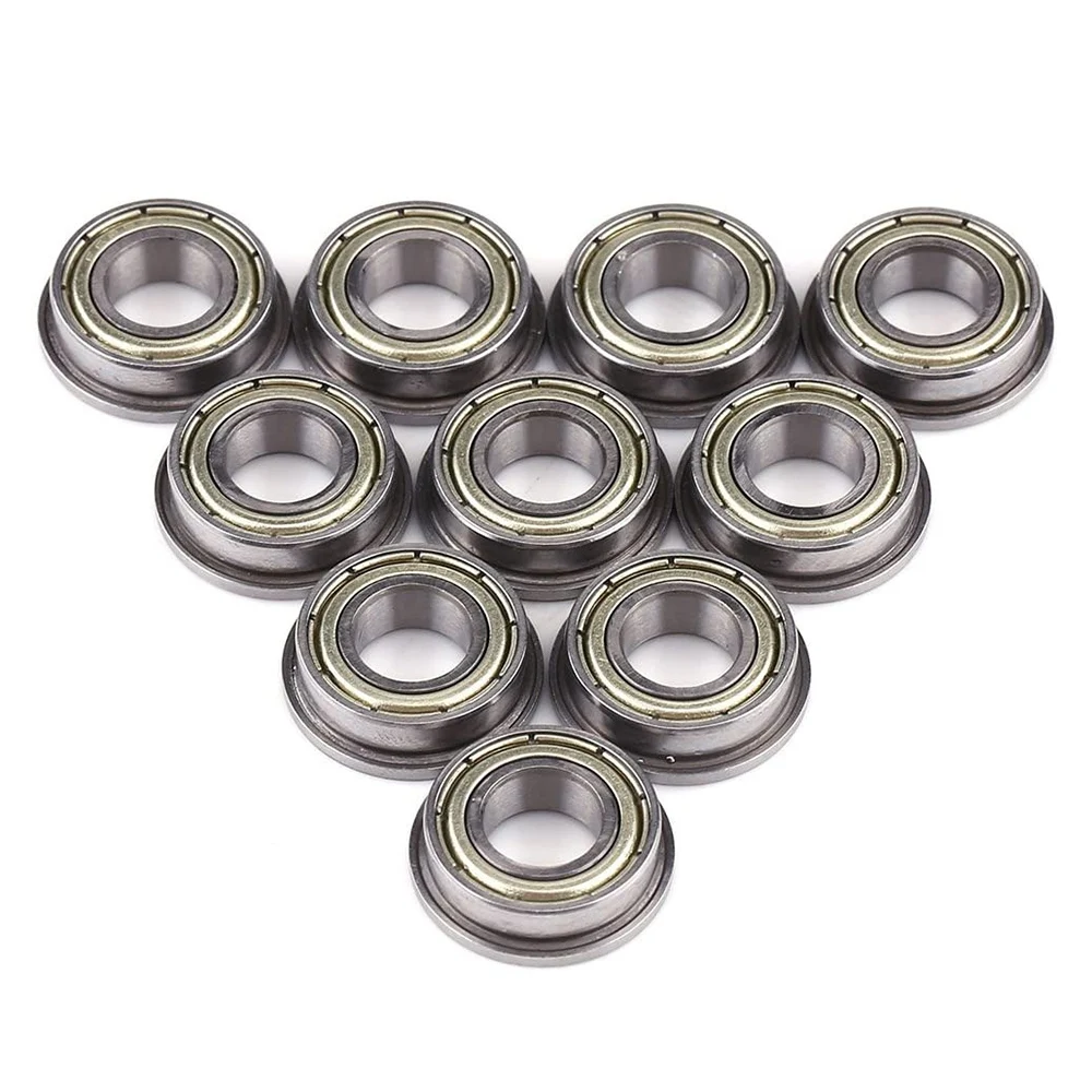 

10 Pcs F688ZZ Flanged Radial Ball Bearings Metal Steel Double Shielded Flange Ball Bearing, 8 x 16 x 5mm for Motor