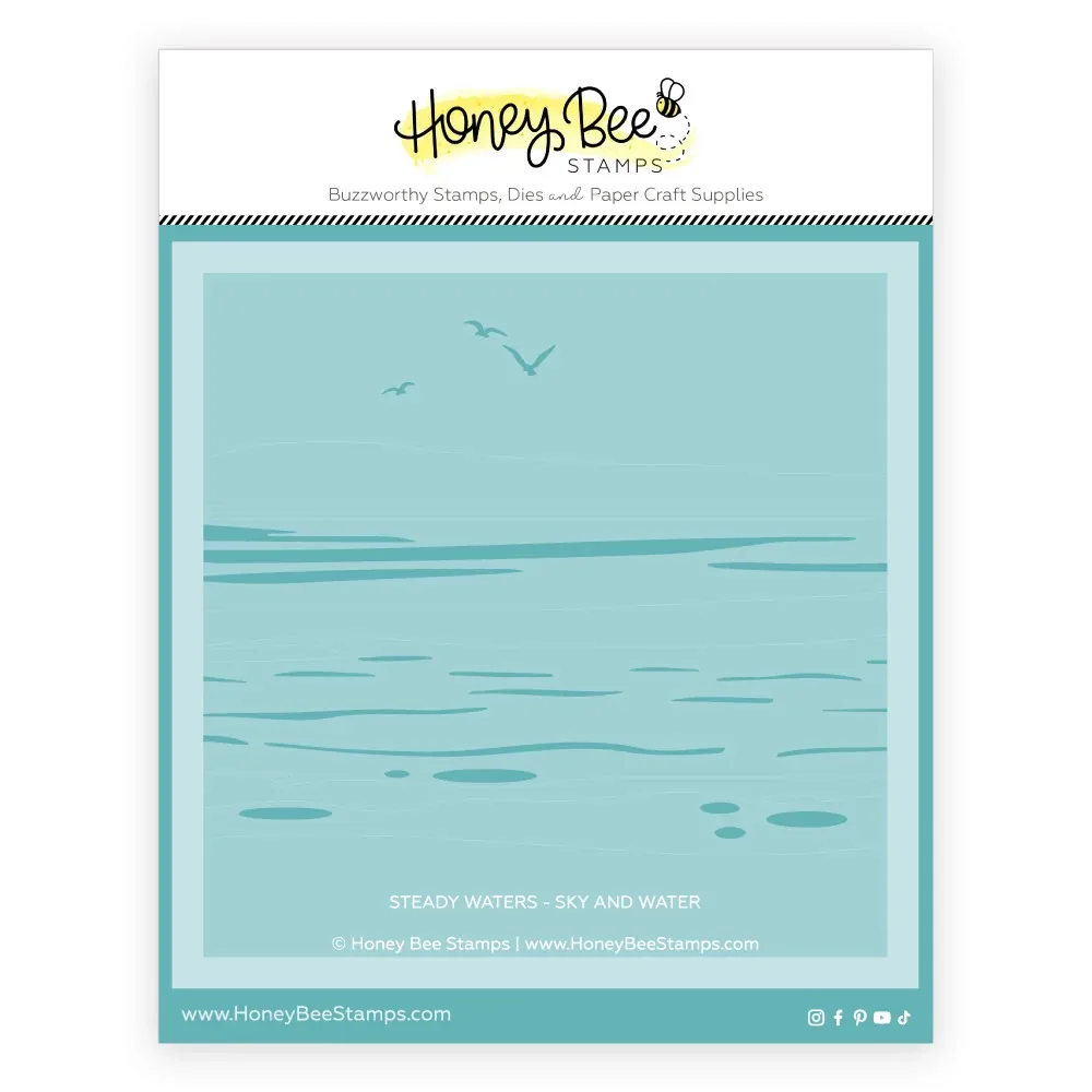 Steady Waters Set of 2 Layering Background Stencils For DIY Scrapbooking Crafts Maker Photo Album Template Handmade Decoration