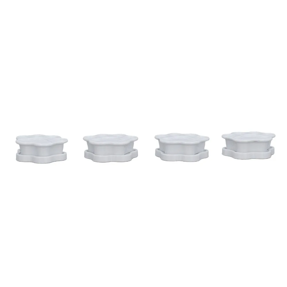 4PCS Paw Print Pattern Pet Pee Pad Holder Secure Connection White Pet Pee Pad Sticker Universal Fit Easy Install
