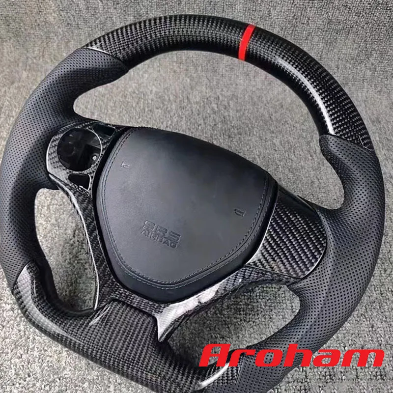 Aroham Customize Carbon Fiber Racing Steering Wheel For Honda Civic 9 2012 2013 2014 2015 2016