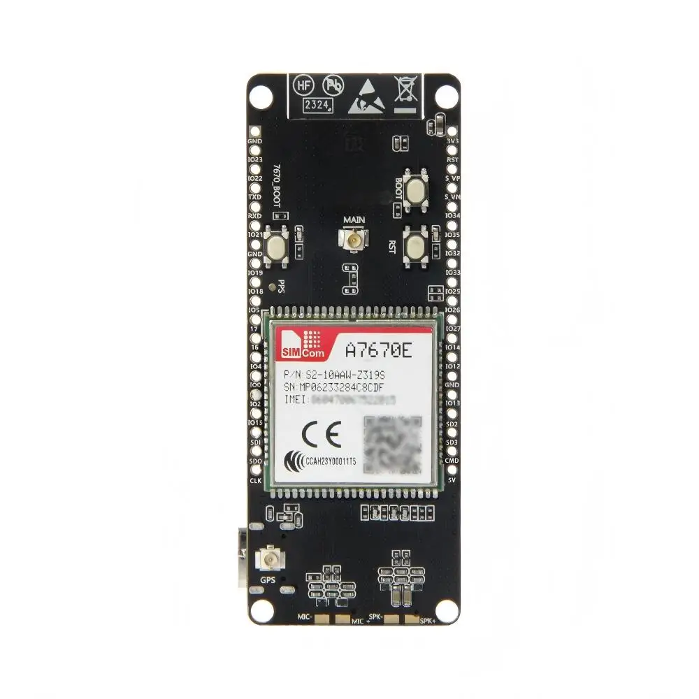 ESP32 4G LTE GSM Communication Module A7670E Wi-Fi BT 4.2 I2C SPI UART Interface Low Power IoT Development Board