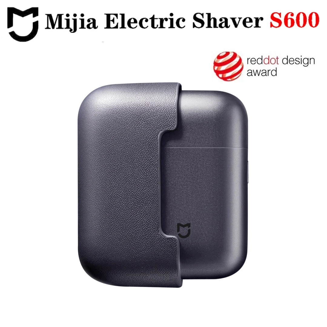 

MIJIA Electric Shaver S600 mini portable razor IPX7 waterproof Ceramic cutter head Brushless Motor with leather case