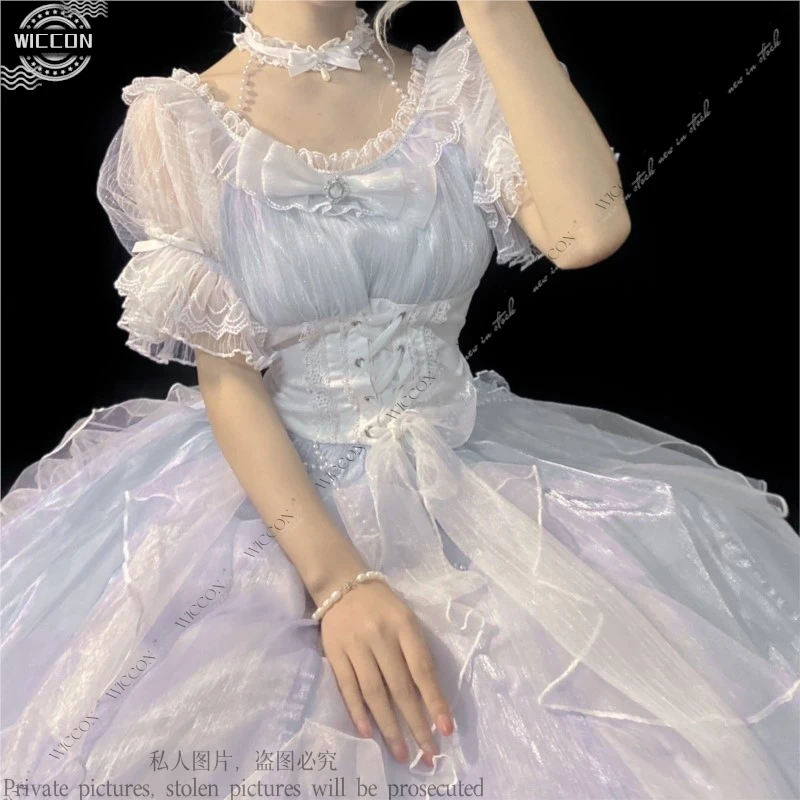 The Mermaid Lies Lolita Victorian Lolita Dress Vintage Girl Sweet Lace Rose Princess Holiday Party Dresses Women Cosplay Gentle