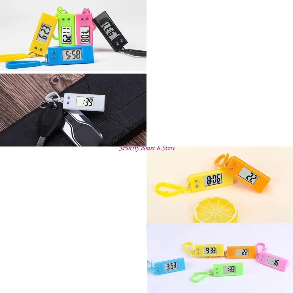 Stylish Electronic Watch Keychain Digital Clock for Students and Professionals