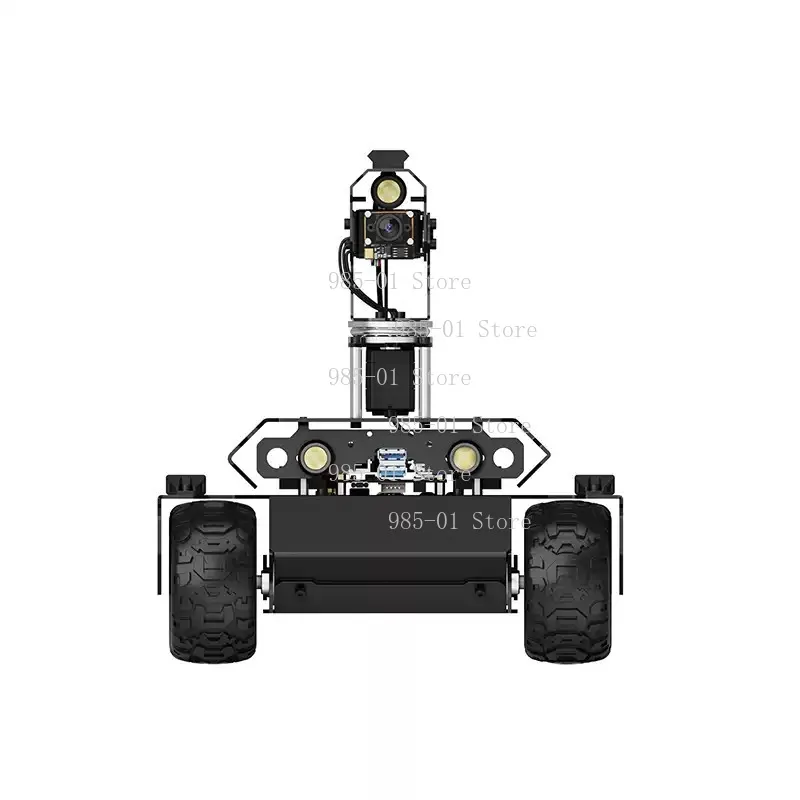 6-Wheels 4WD AI Robot Car with Dual Controllers Compatible with Raspberry Pi 4B / Raspberry Pi 5