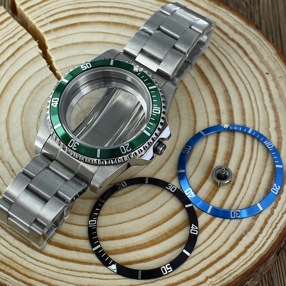 38MM NH35 Vintage Diving Watch Case Accessories band Sapphire Glass For Retro Submariner Seiko NH35 NH36 Movement Repair Parts