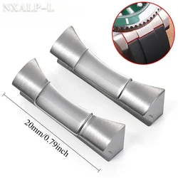 Solid Curved End Link Adapter 20mm for Rolex Water Ghost for Daytona Rubber Leather Watchband Seamless Connection Accessories