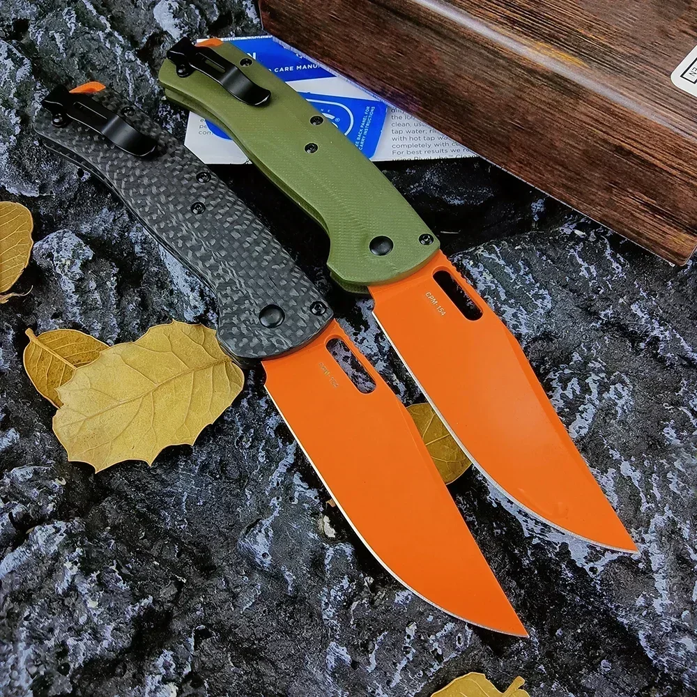 BM 15535 Folding Pocket Knife Carbon Fiber/G10/Nylon Handle Outdoor EDC Flipper Knives Survival Hunt Knife