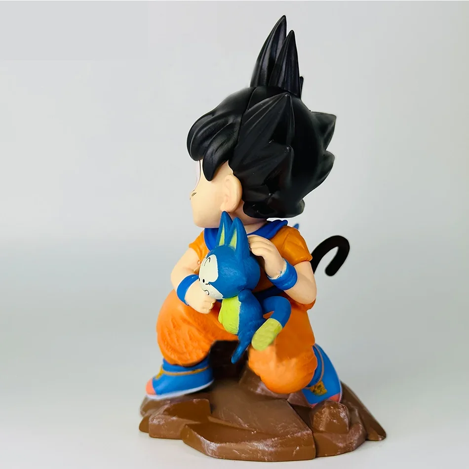 Kawaii Dragon Ball Mini Son Goku Figure Toys 10cm Cute Goku Embrace Pura PVC Collectible Model Dolls Birthday Gifts For Kids