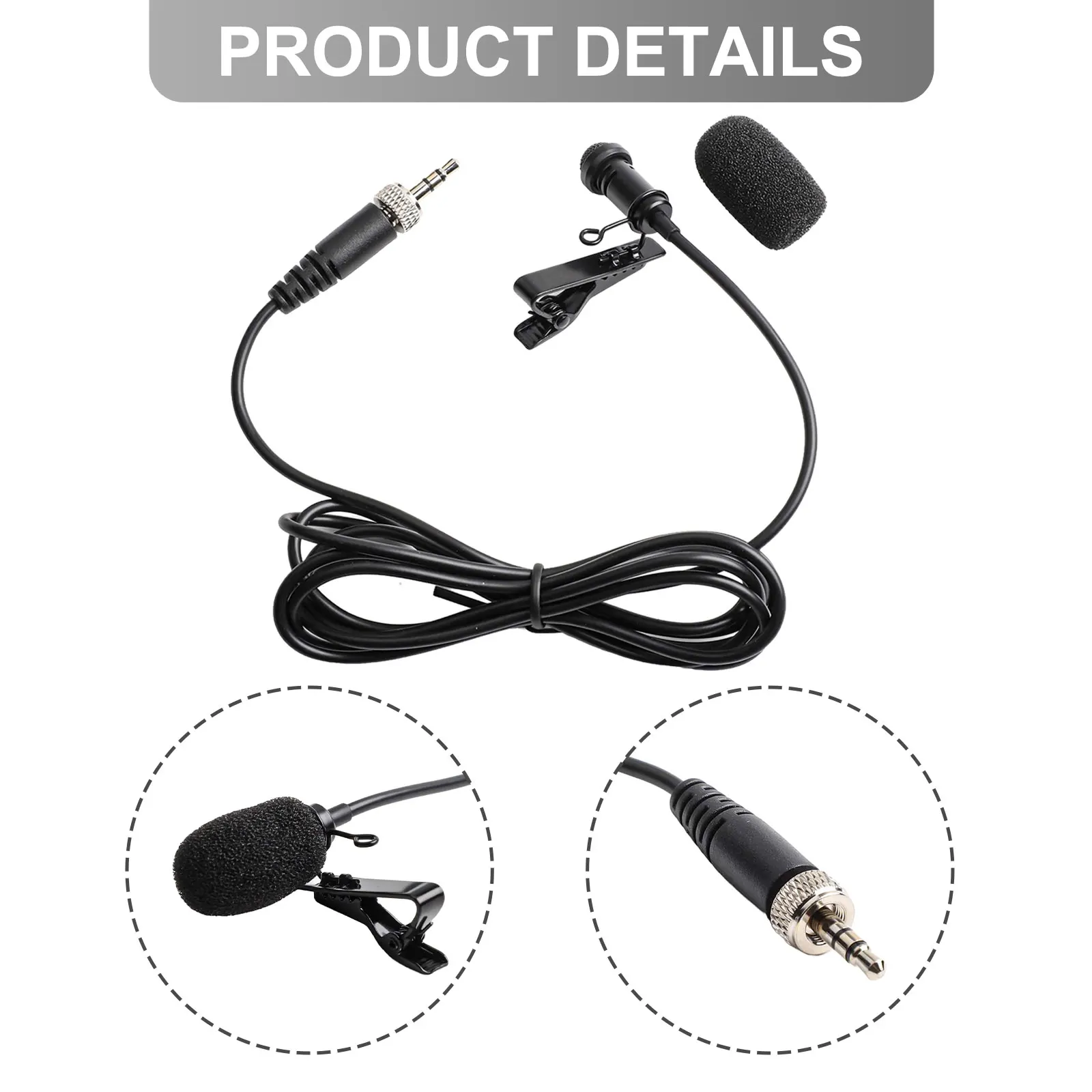 

Lapel Microphone For Sony Black Lapel Microphone Ample Room For Movement Comfortable Under-ear Design Complete Accessory Package