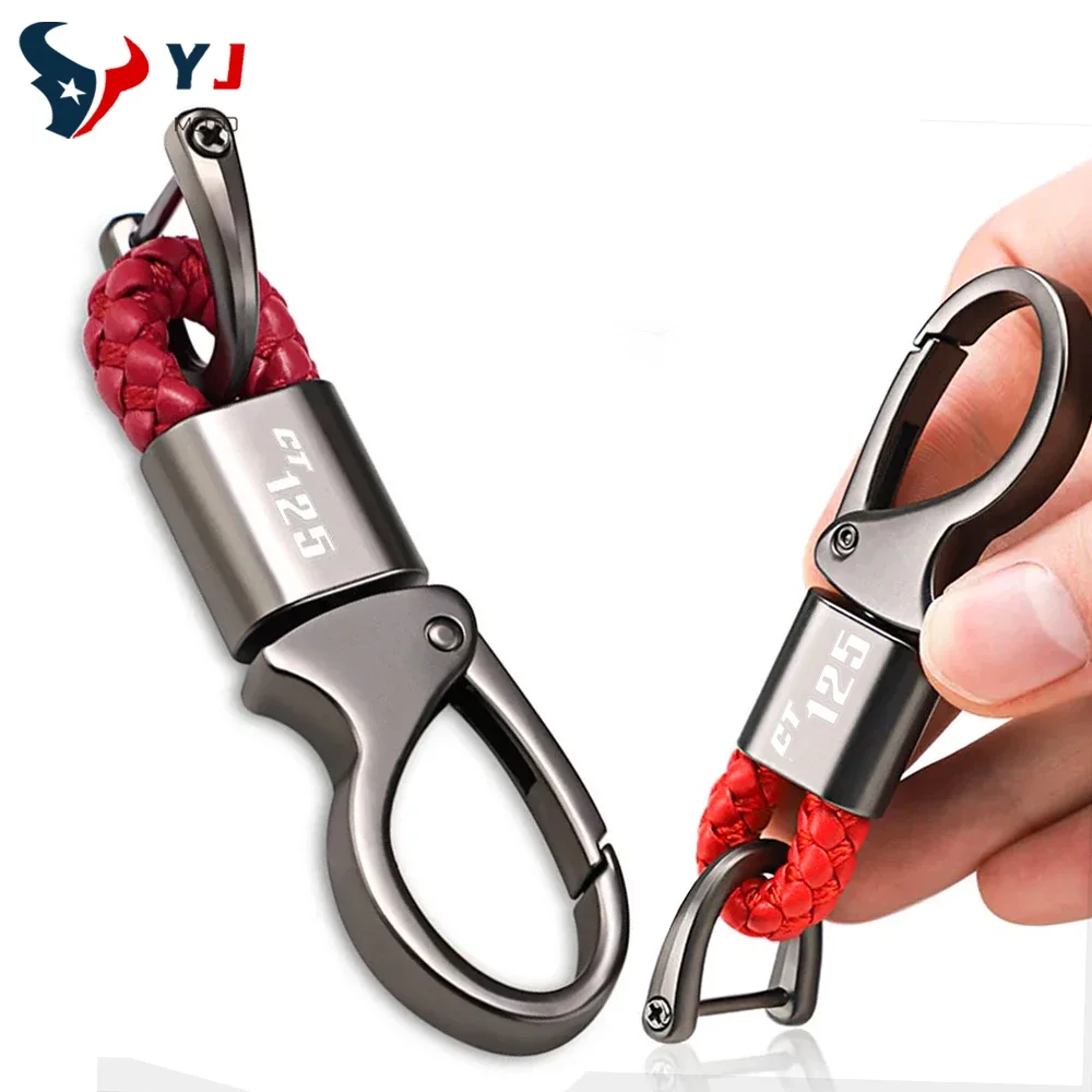 New For HONDA CT125 CT 125 Hunter Cub 2020-2025 Universal Motorcycle Accessories Zinc Alloy Braided Rope Keychain Keyring