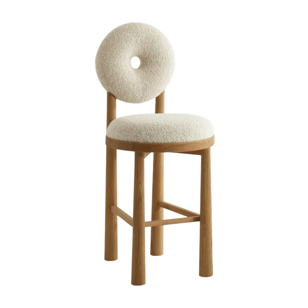 

#Luxury Modern Comfort Wooden High Chair Bar Stool Commercial Restaurant barChairs Villa Counter Height Chair for Kitchen Island