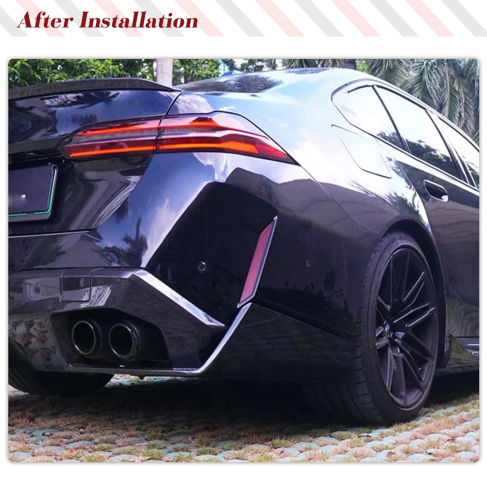 Car Rear Bumper Diffuser Lip Spoiler For BMW 5 Series G90 G99 M5 2024 2025 Car Rear Diffuser Splitters Body Kits Carbon Fiber