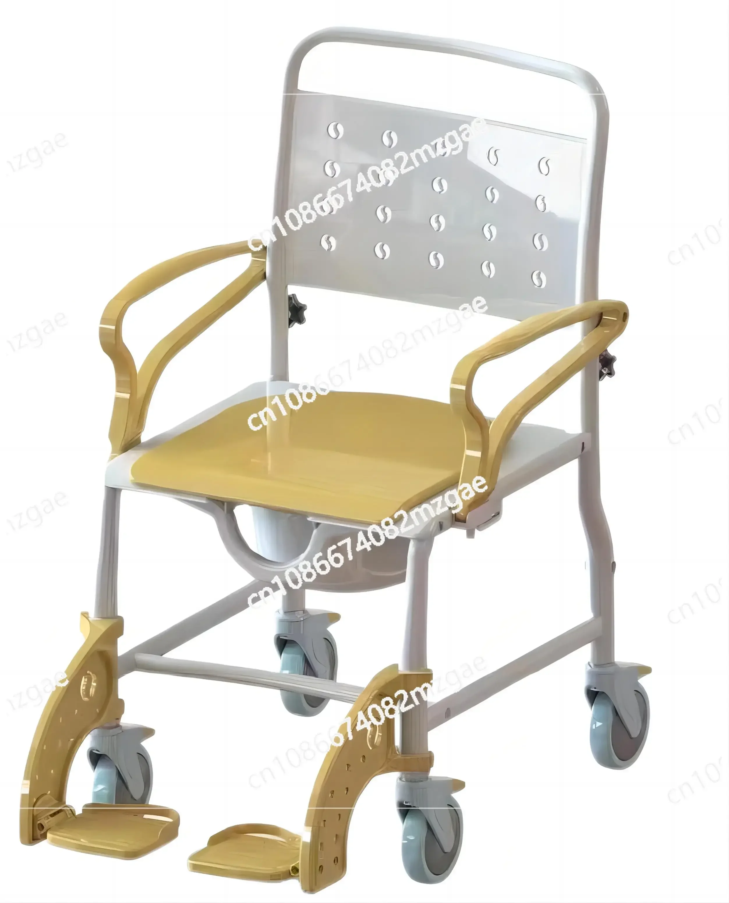Patent Plastic 3 in 1 Folding  Portable Commode Chair Wheel Chair  Bath Chair