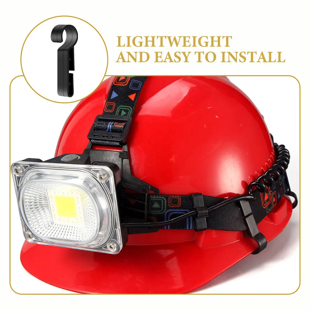 24 قطعة كشافات الصلب قبعة حامل مصباح عدم الانزلاق البلاستيك جبل للقبعات قبعات مصباح يدوي كشافات هوك كليب معدات السلامة في الهواء الطلق
