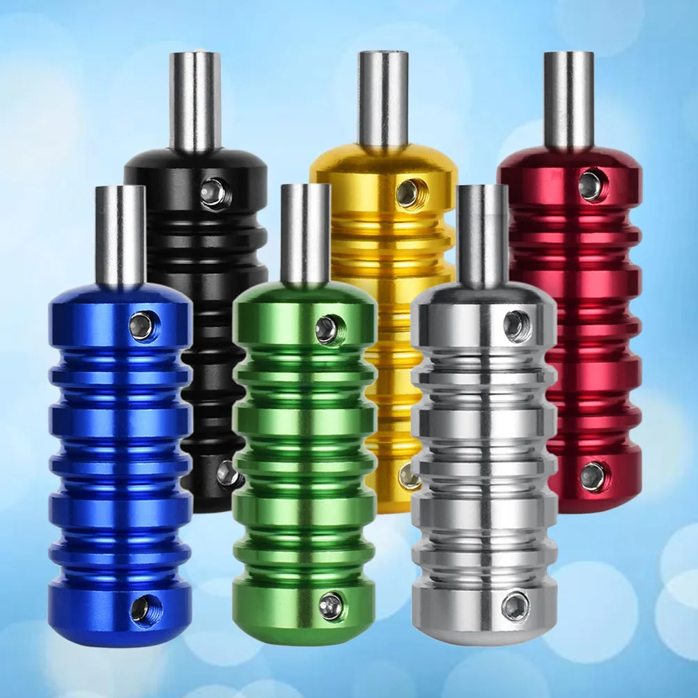 6pcs Aluminum Alloy Tattoo Grip Tubes – Lightweight, Anti-Slip for Shader, Liner & Eyebrow Machines