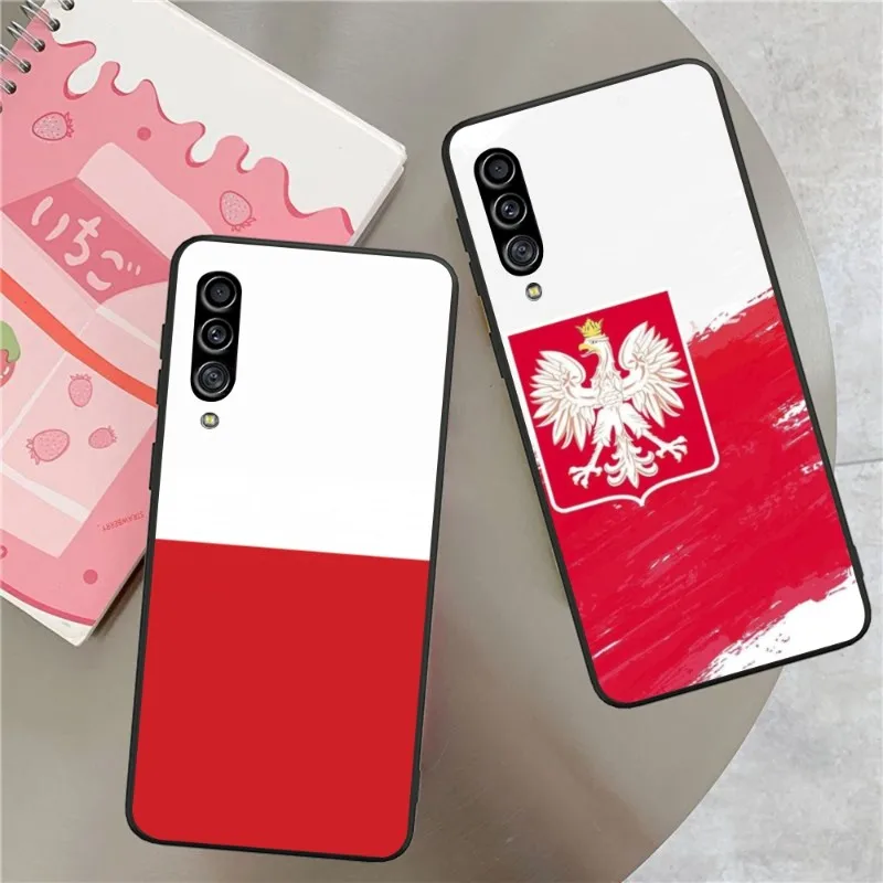 Poland Polska Flag Phone Case for Samsung Galaxy S23 S22 S21 S10 S9 S8 Plus Ultra Black Soft Phone Cover Funda