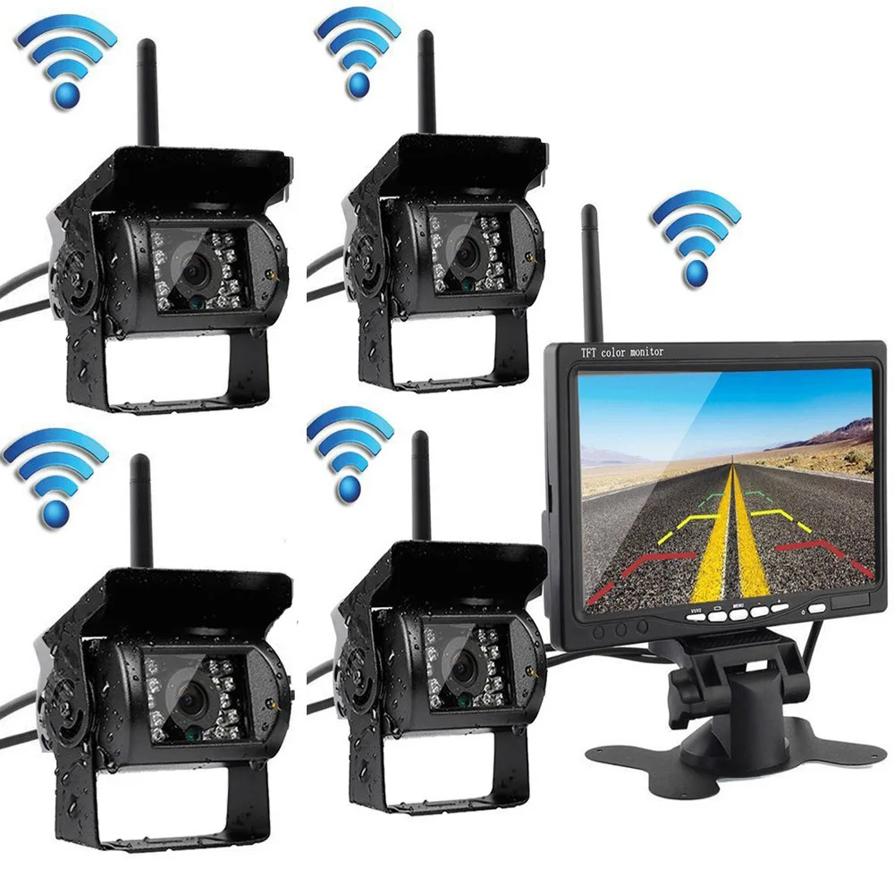 

CareDrive CC980-W Инфракрасная светодиодная Wi-Fi камера заднего вида ночного видения Беспроводная система мониторинга для грузовиков Прицепов Автомобильное средство заднего вида
