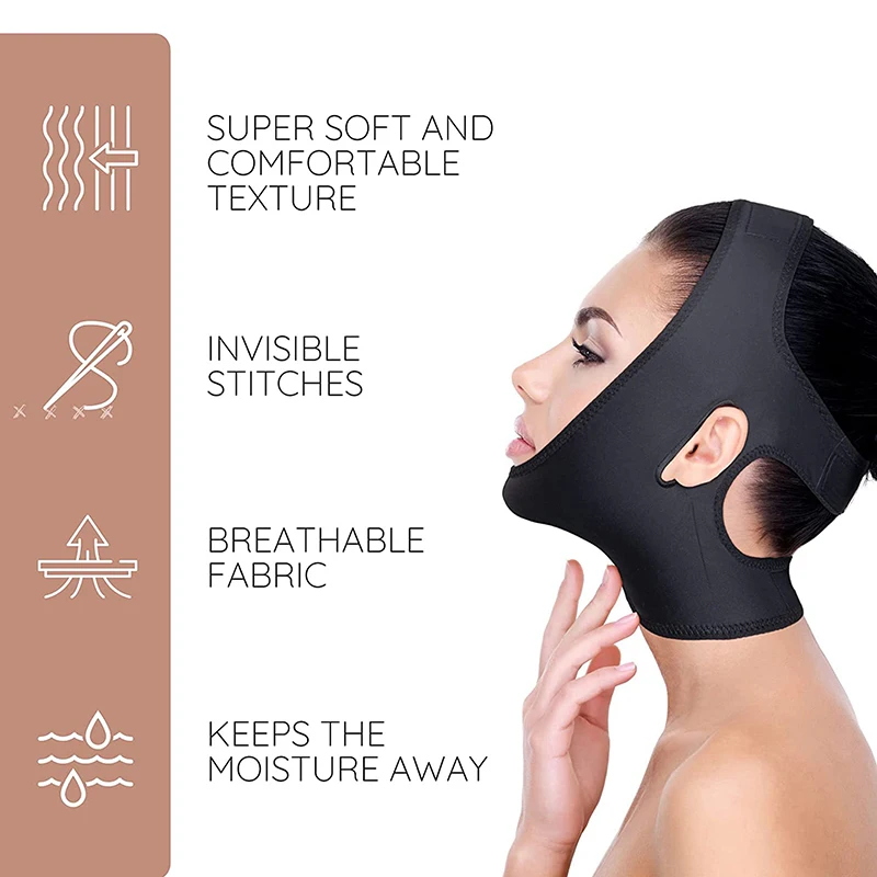 ● 1 pz maschera per il lifting del viso guancia mento collo dimagrante cintura sottile cinturino bellezza delicata maschera per il viso sottile, alta elasticità