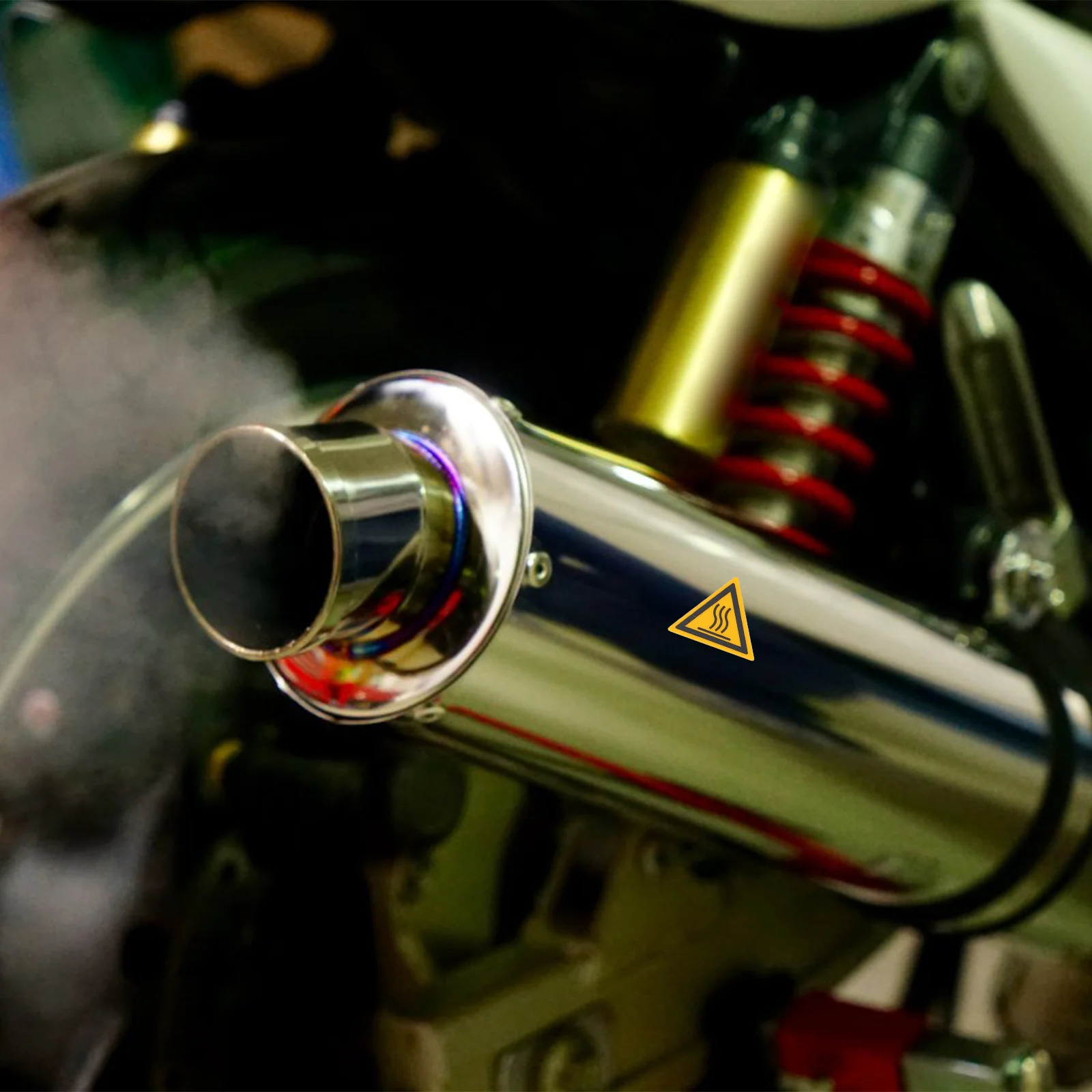 10Pcs Caution High Temperature Sticker Waterproof Scald Warning Decal for Equipment Safety Label Sign Scald Warning Sign Sticker