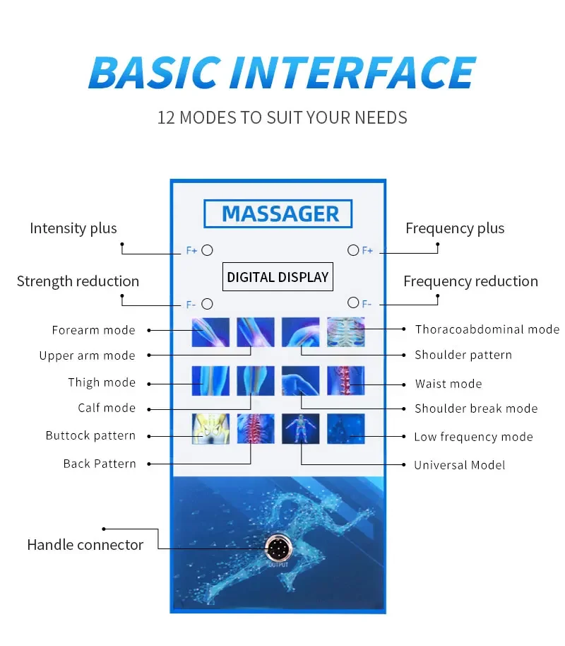 Body Relax Massager Portable Physical Therapy Equipment ED Electromagnetic Extracorporeal Shock Wave Therapy Machine Pain Relief