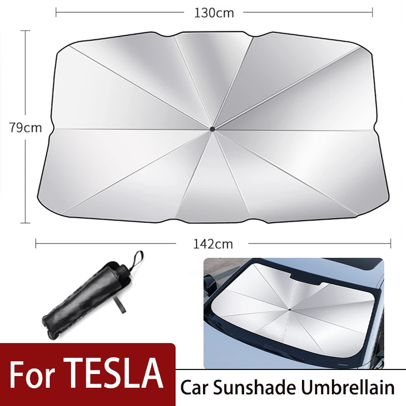 

For Tesla Model 3 Model Y S X Summer Car Sunshade Umbrellain Car Cooling Tool Front Windshield Sunshade for Tesla
