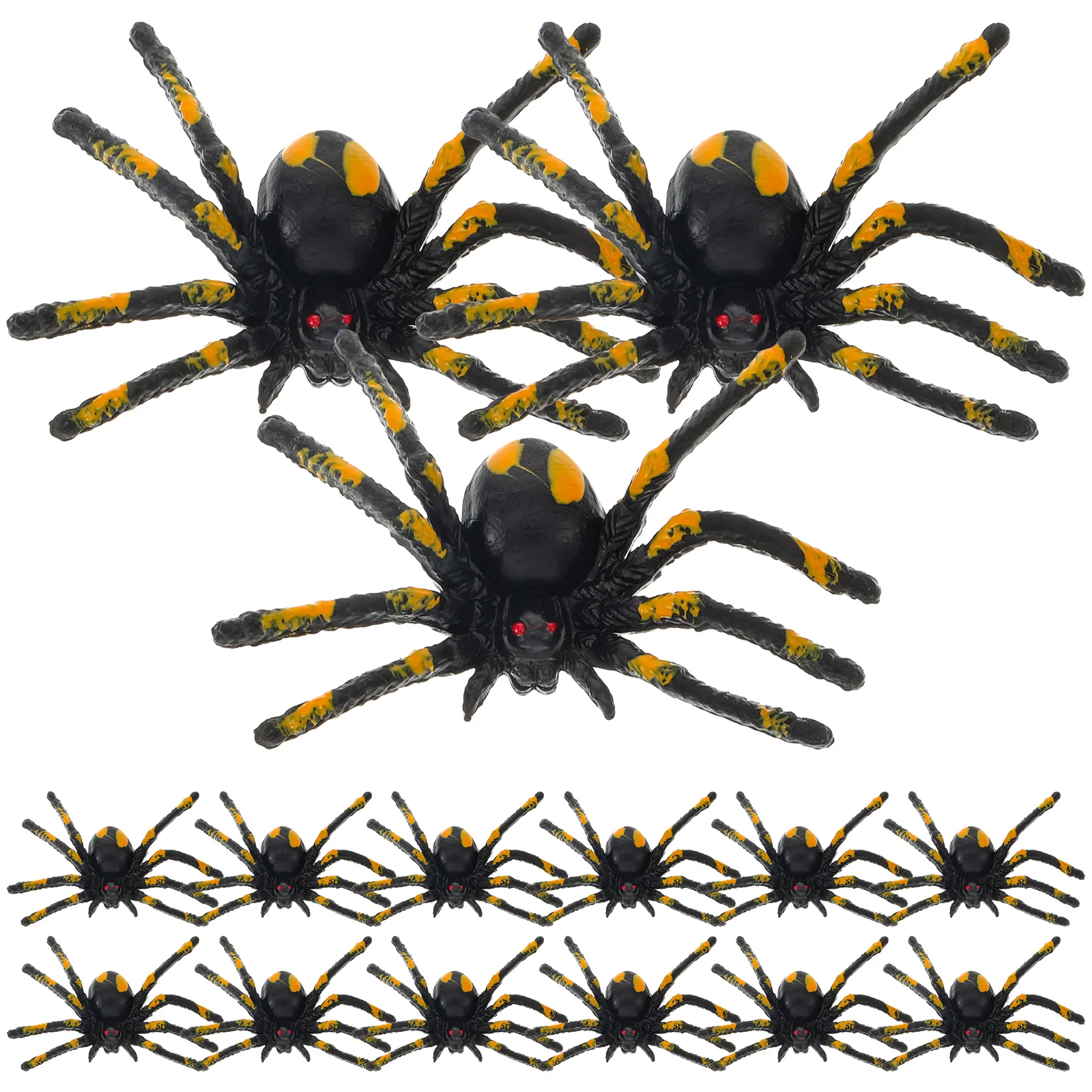 

15 Pcs Spider Artificial Halloween Decorations Simulation Spider Plastic Toy Spiders for Child Party Prank Realistic