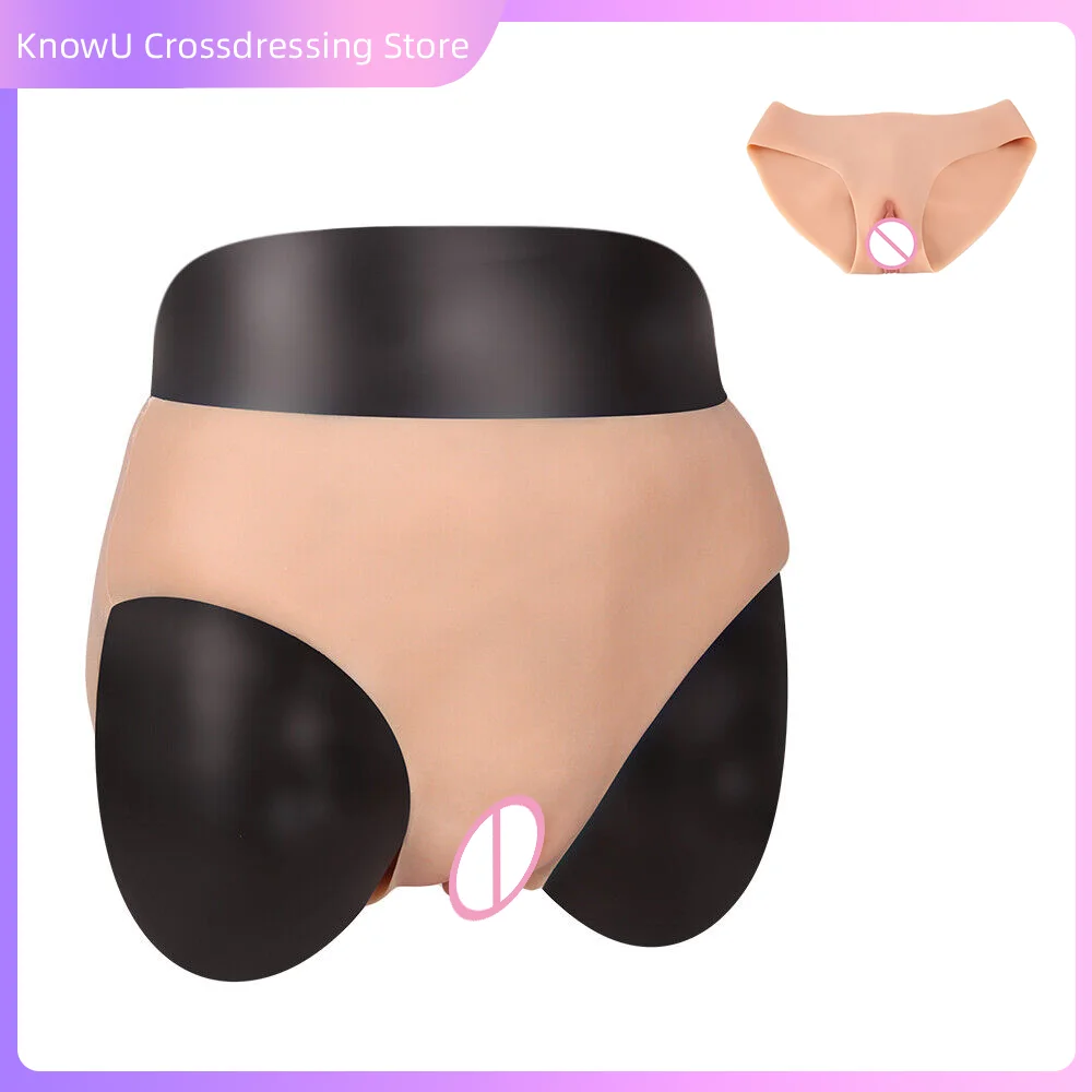 Realistic Cosplay Silicone Panties With Fake Vagina for Crossdresser Transgender Shemale Drag Queen Sissy Artificial Vagina