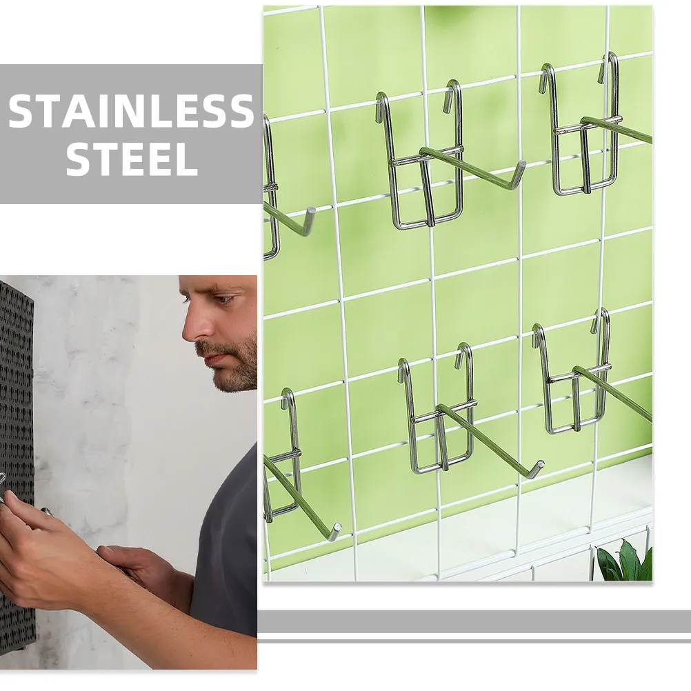 30Pcs Hooks Solid Stainless Steel Utility Hang Display Hangers Easy Tool-Free Installation Strong Secure Hanging - view 6